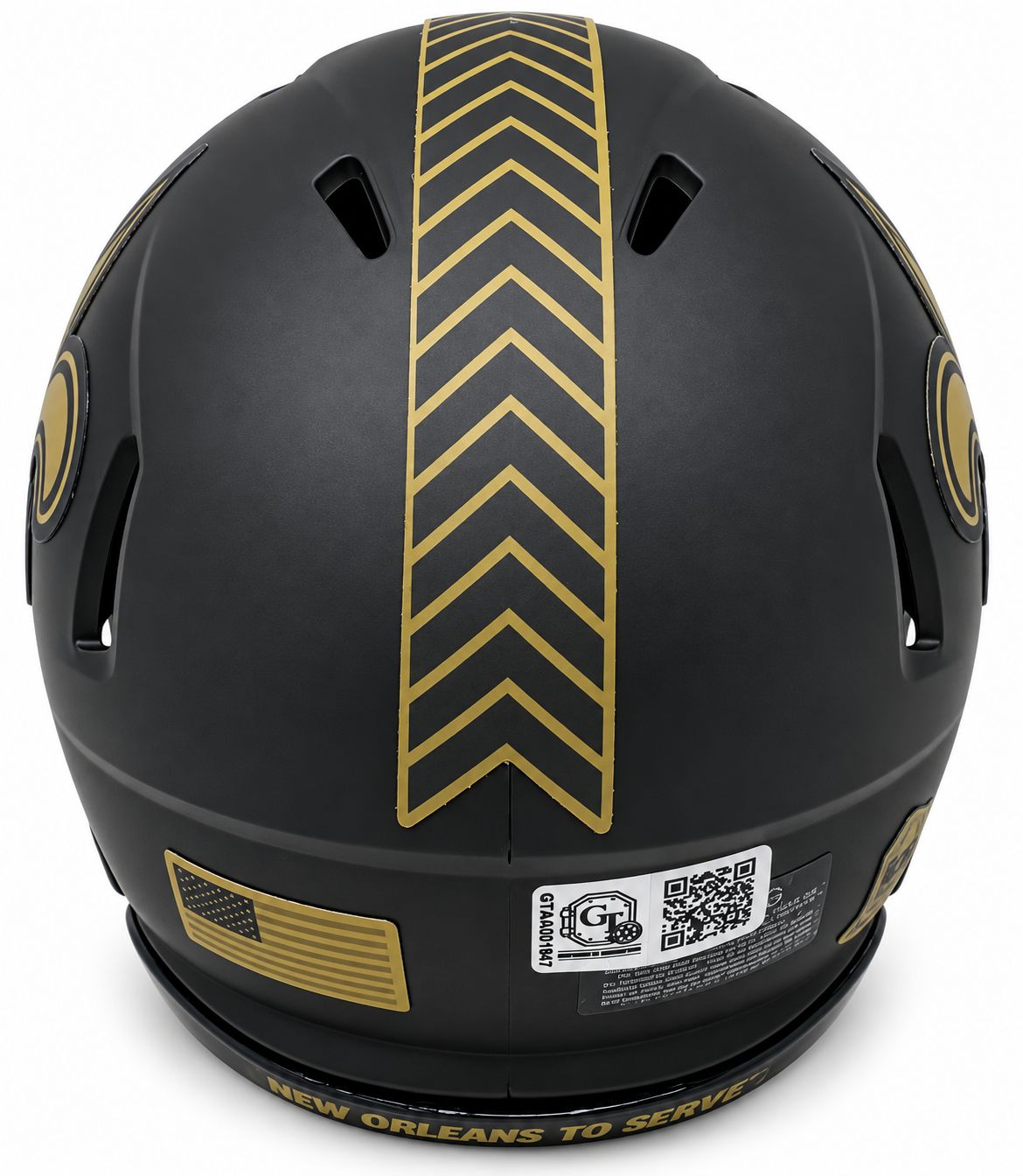 Drew Brees Signed New Orleans Saints Salute To Service Mini Speed Helmet GTSM