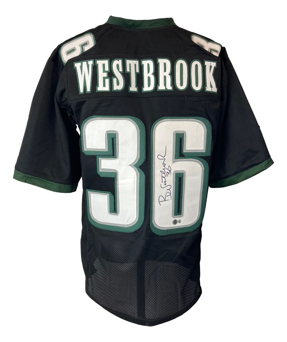 Brian Westbrook Philadelphia Signed Black Football Jersey BAS