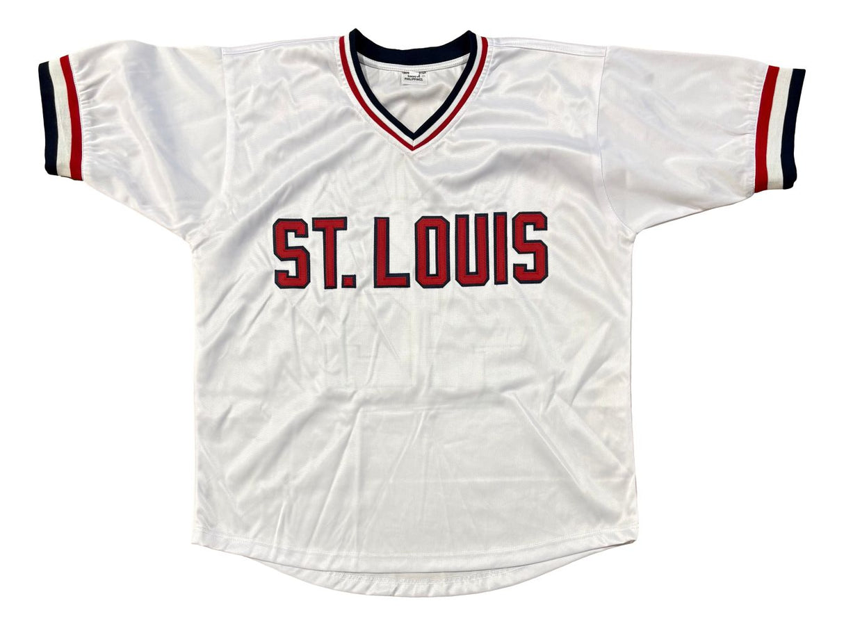 Bruce Sutter St. Louis Signed White Baseball Jersey HOF 06 BAS