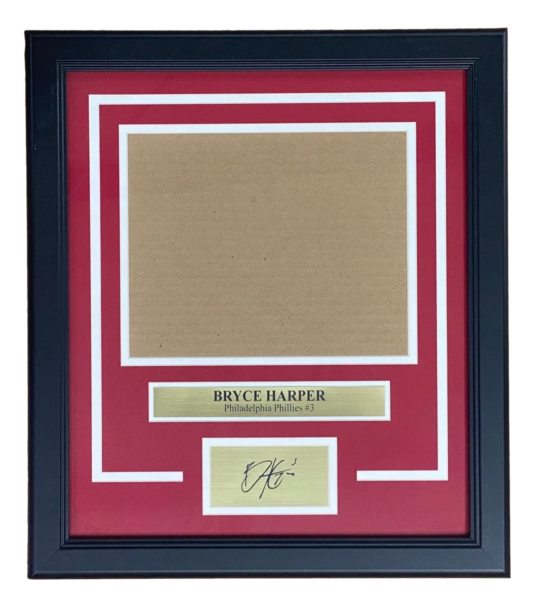 Bryce Harper Phillies 8x10 Horizontal Photo Laser Engraved Signature Frame Kit - Sports Integrity