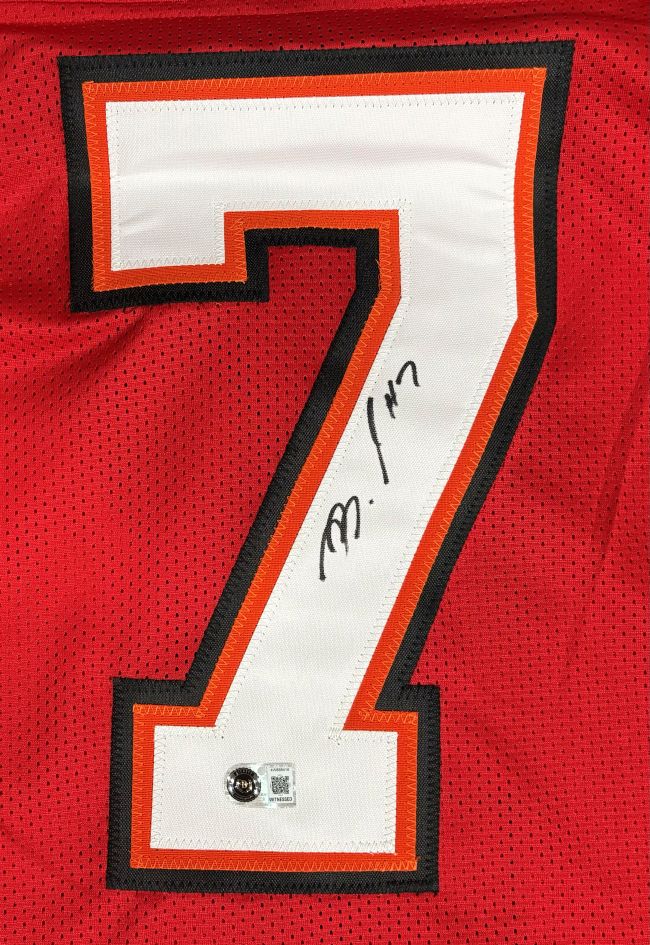 Bucky Irving Tampa Bay Signed Red Football Jersey BAS