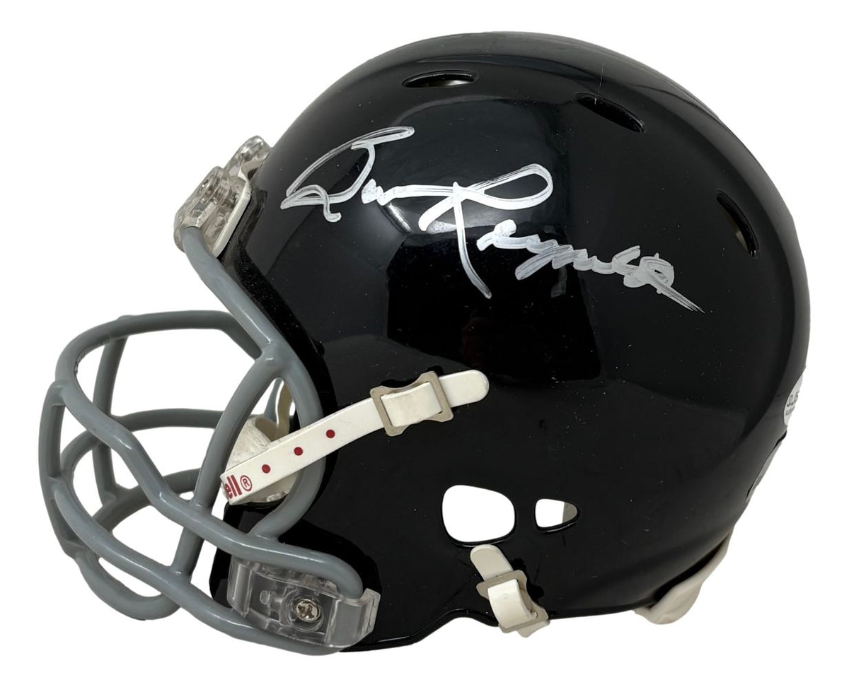 Burt Reynolds The Longest Yard Signed Black Mini Speed Helmet JSA QR