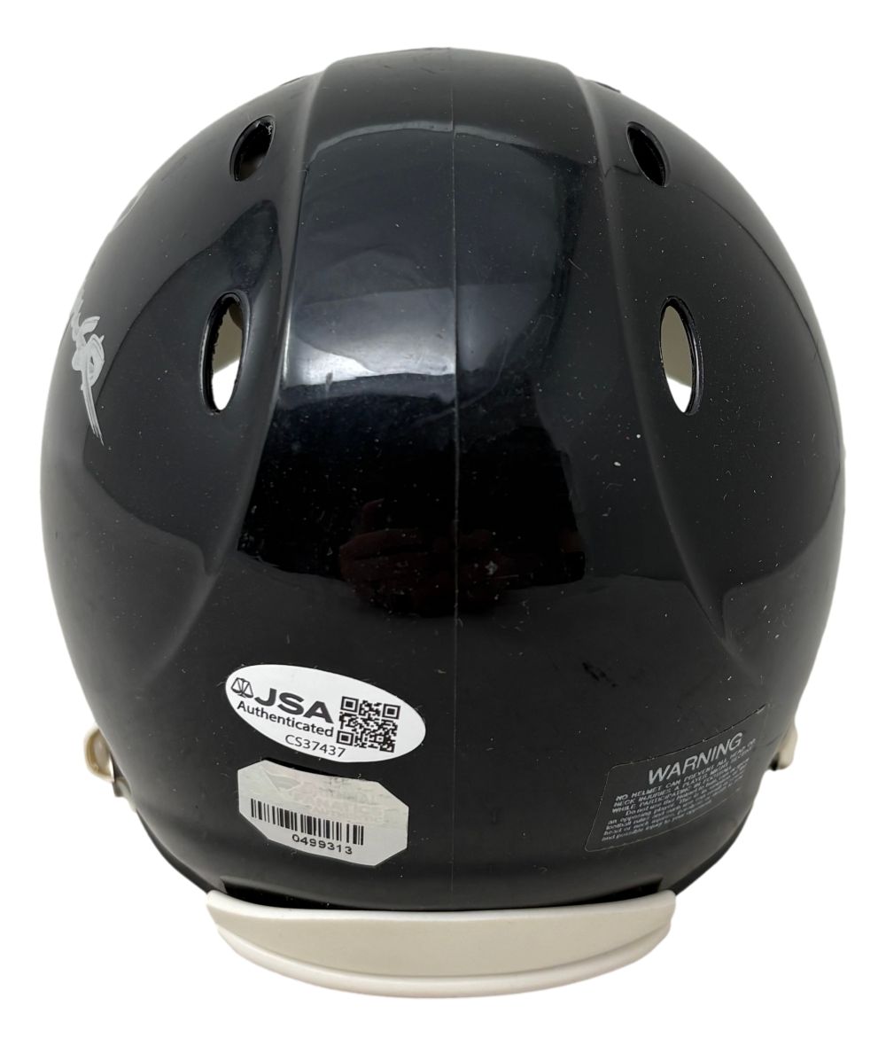 Burt Reynolds The Longest Yard Signed Black Mini Speed Helmet JSA QR