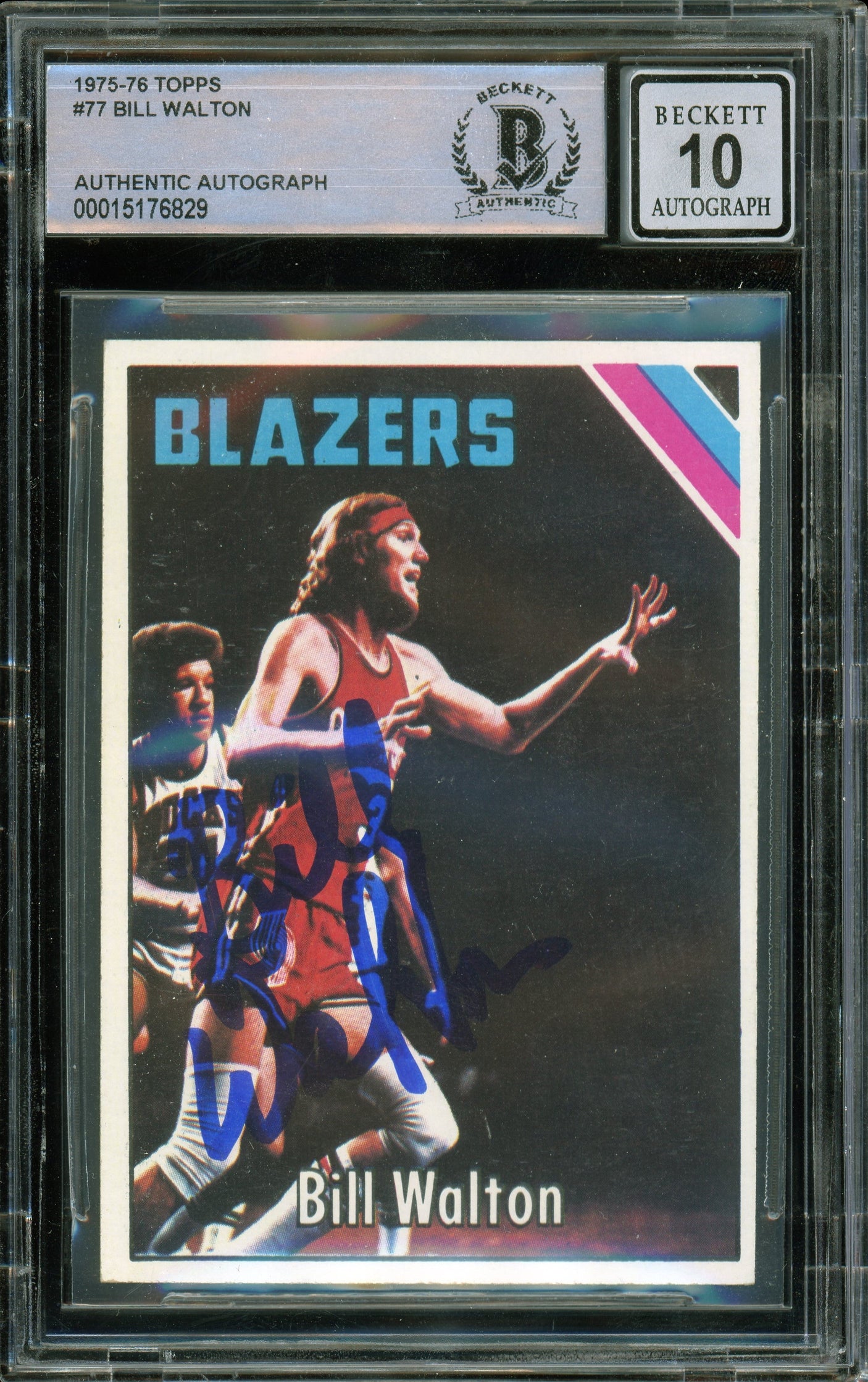 1975-76 Topps #77 Bill Walton BGS Autograph 10