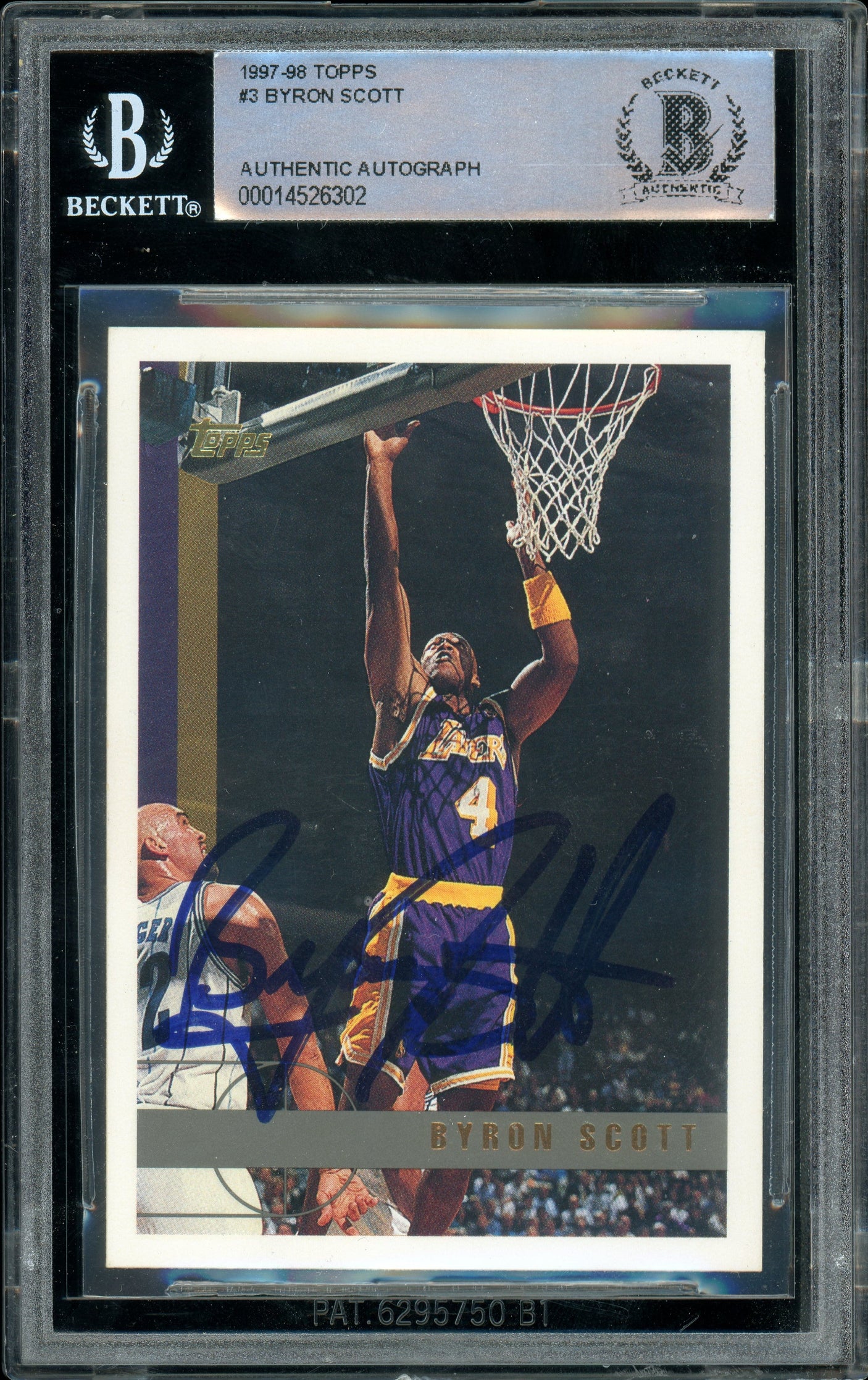 1997-98 Topps #3 Byron Scott Los Angeles Lakers BGS Autograph