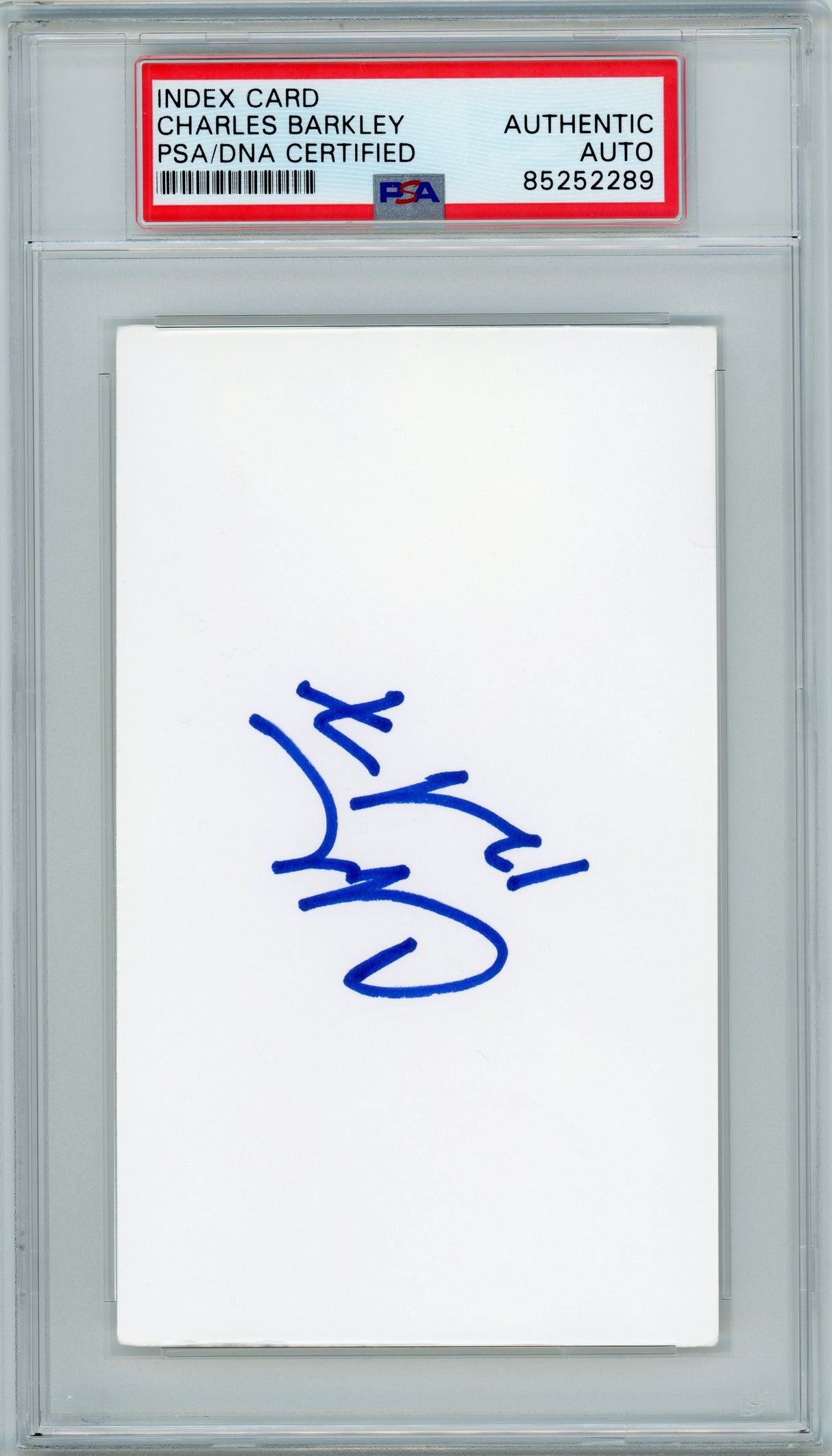 Index Card Charles Barkley PSA/DNA Autograph