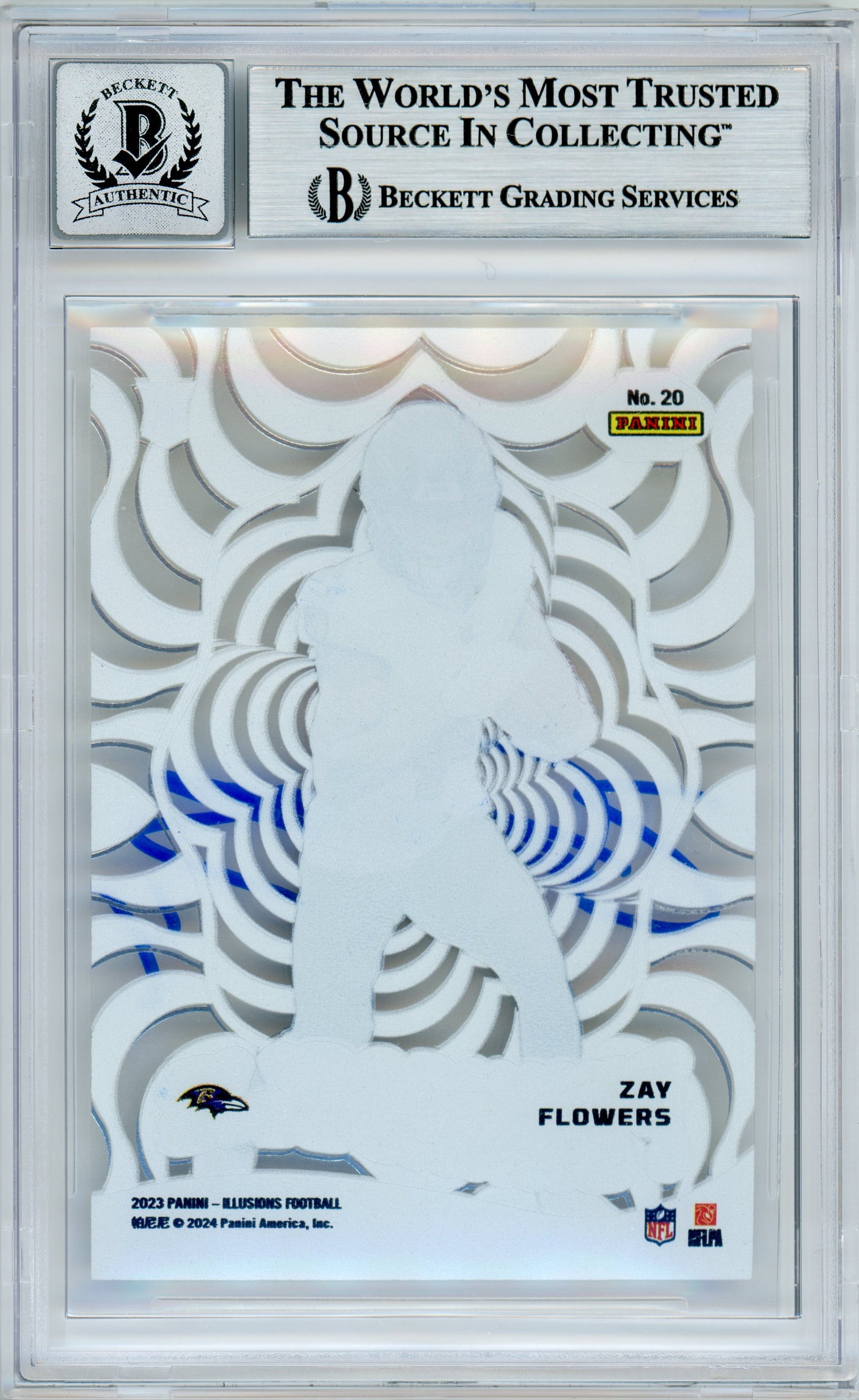 2023 Panini Illusions Funkadelic #20 Zay Flowers RC Ravens BGS Autograph 10