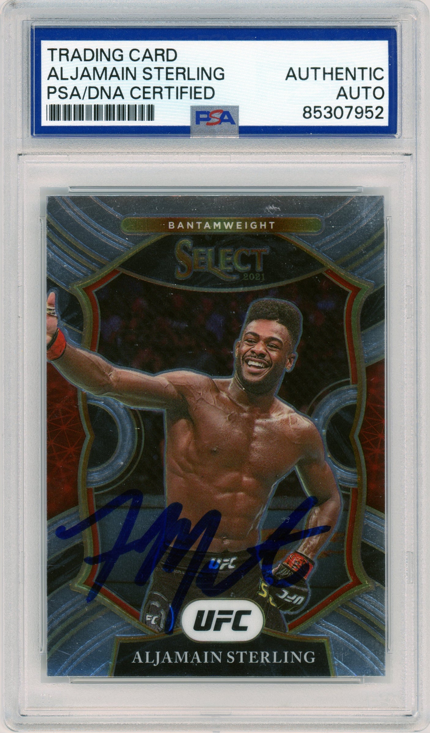 2021 Panini Select MMA #46 Aljamain Sterling PSA Autograph