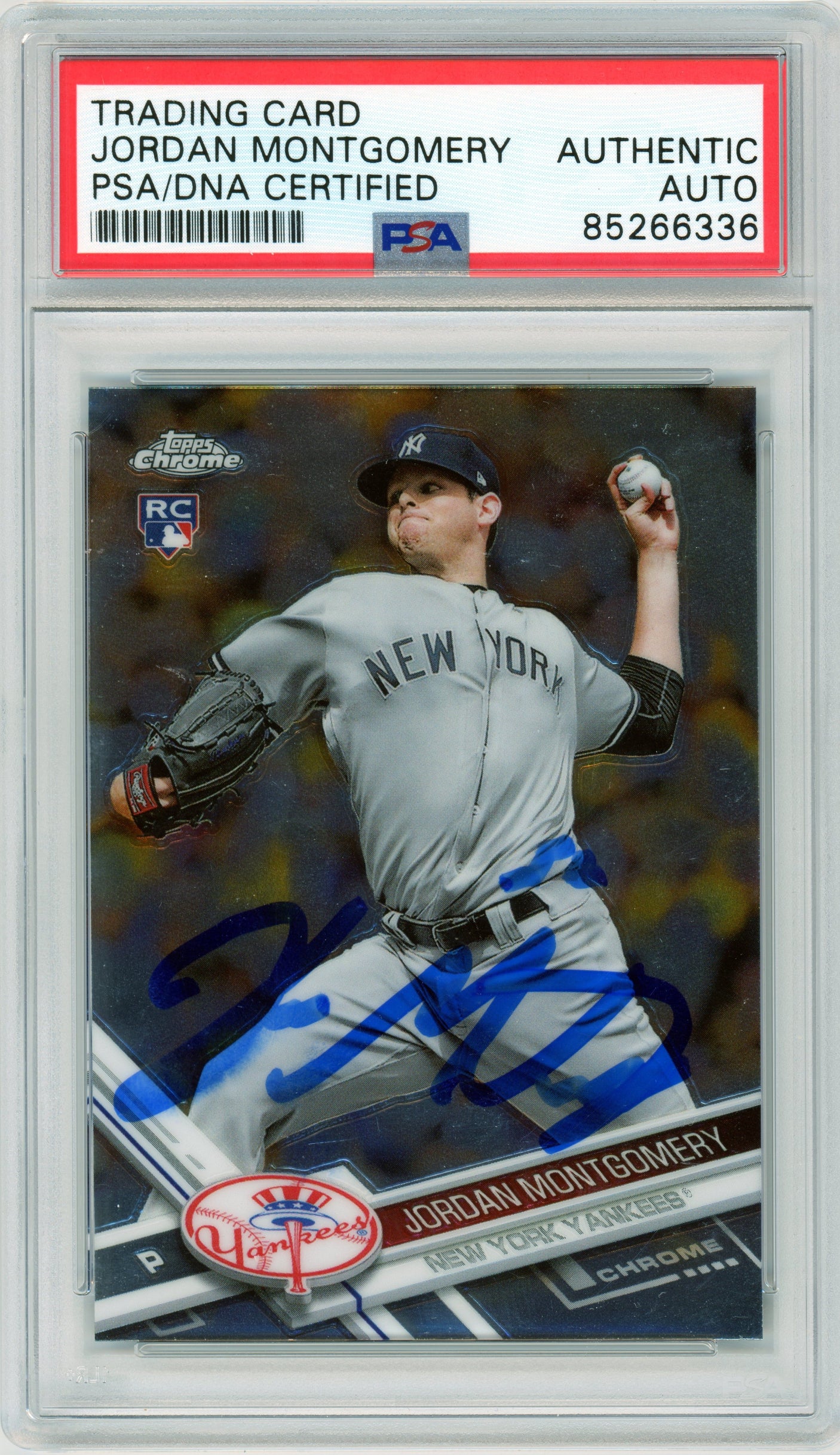 2017 Topps Chrome #24 Jordan Montgomery RC Yankees PSA Autograph