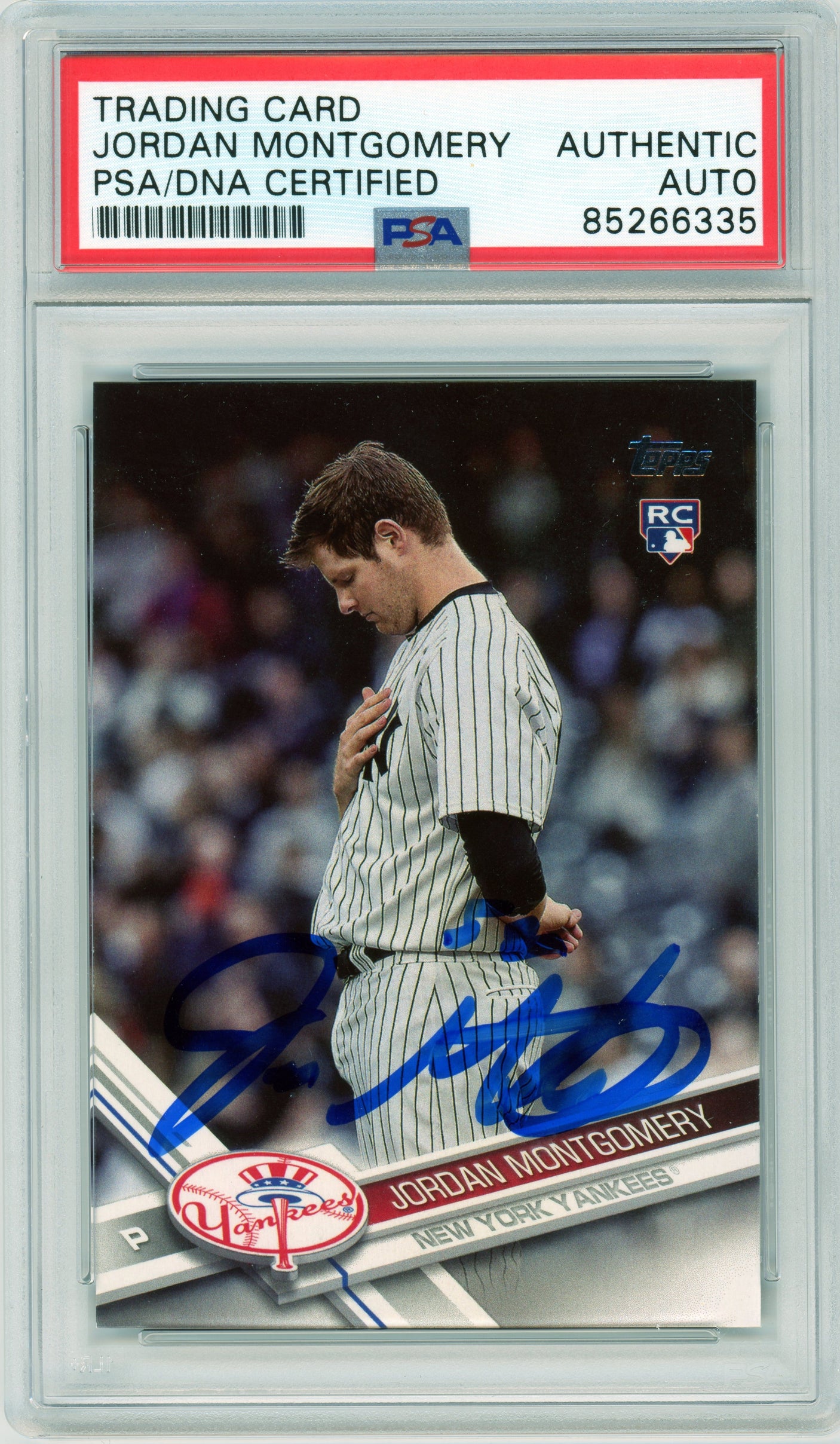 2017 Topps Update #US91 Jordan Montgomery RC Yankees PSA Autograph