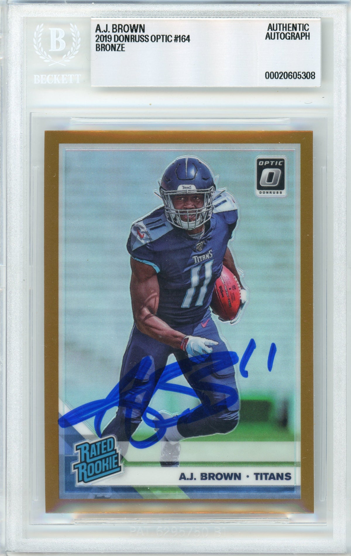 2019 Donruss Optic - Bronze #164 AJ Brown RC Tennessee Titans BGS Autograph