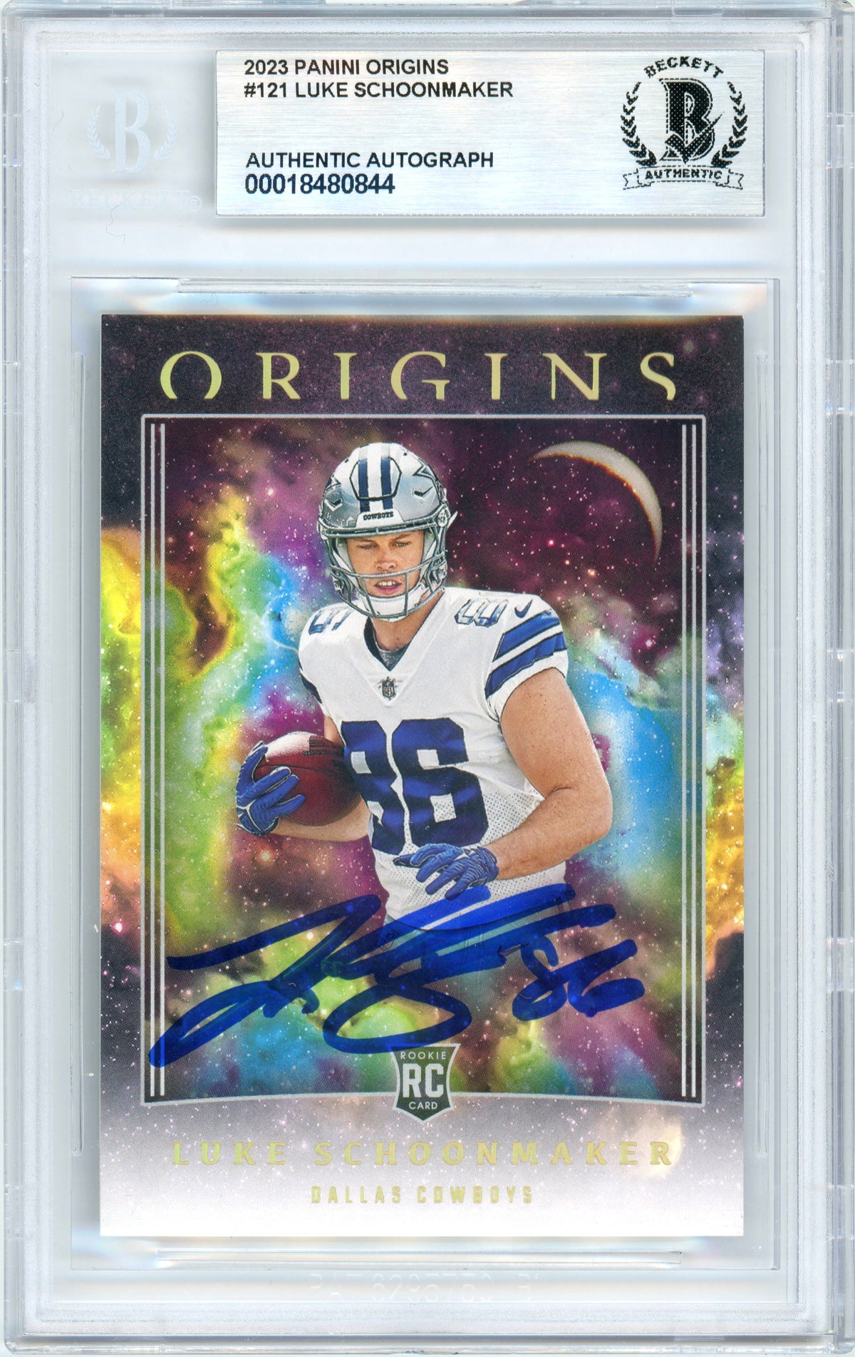 2023 Origins #121 Luke Schoonmaker RC Dallas Cowboys BGS Autograph