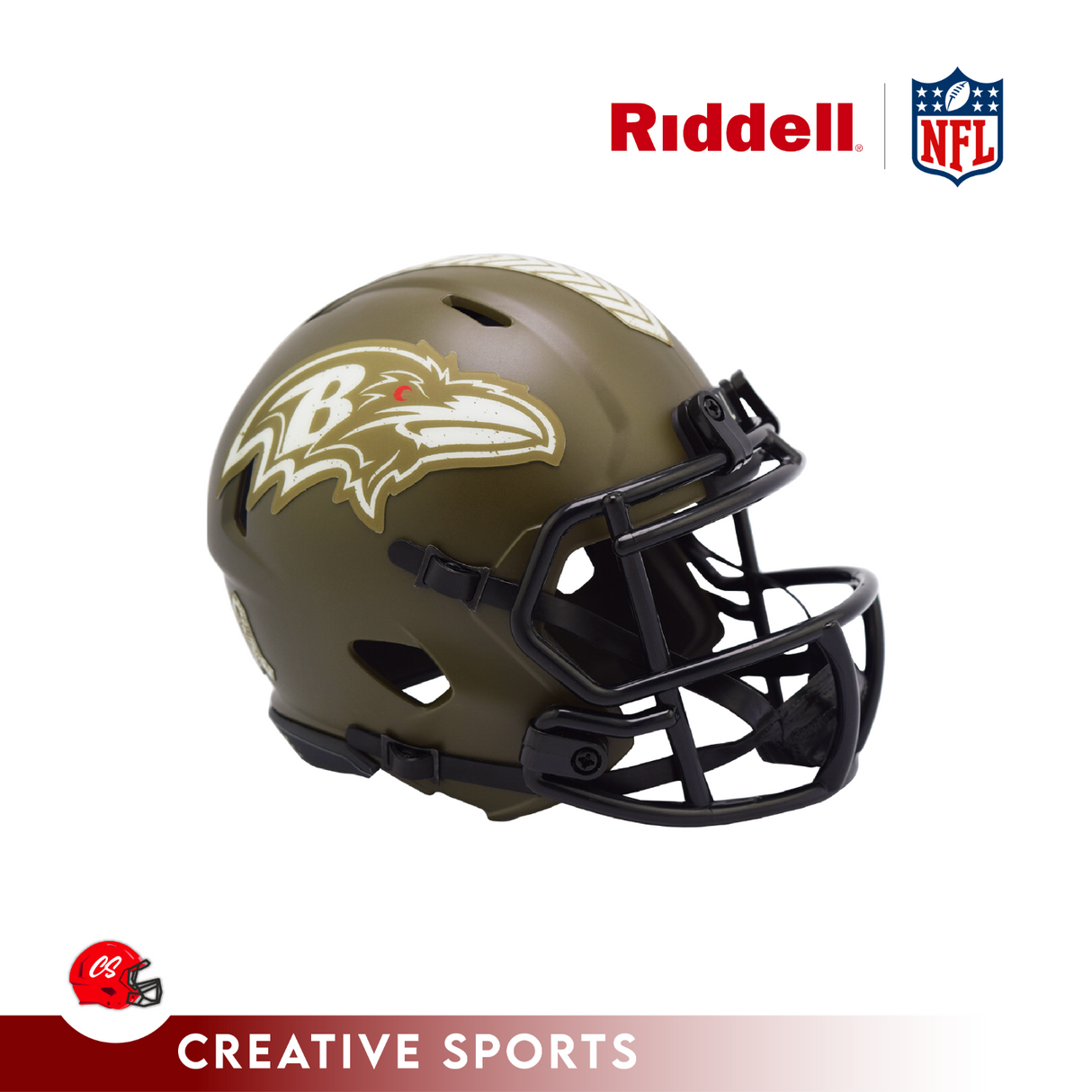 Baltimore Ravens 2022 Salute to Service Riddell Speed Mini Helmet