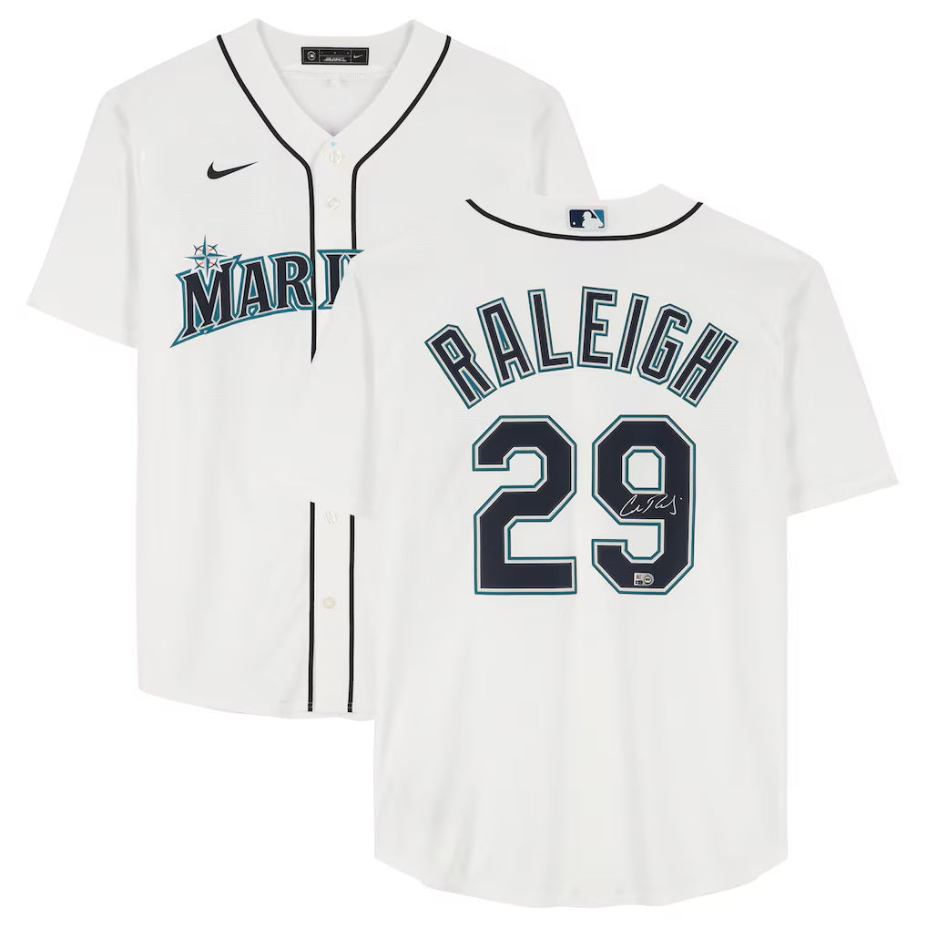 Cal Raleigh Signed Seattle Mariners Nike Replica Baseball Jersey Fanatics