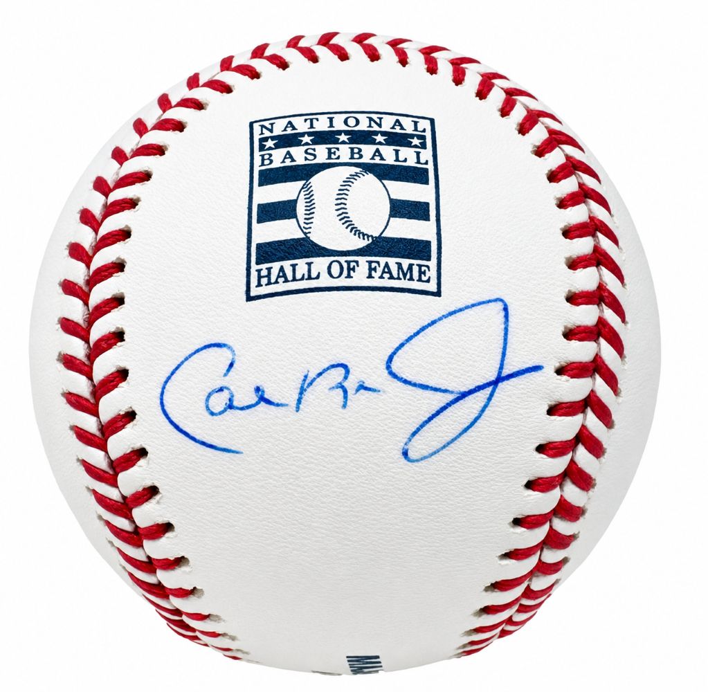 Cal Ripken Jr Baltimore Orioles Signed Hall Of Fame Logo Baseball MLB