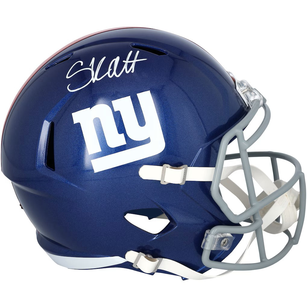 Cam Skattebo Signed New York Giants Full Size Replica Speed Helmet Fanatics