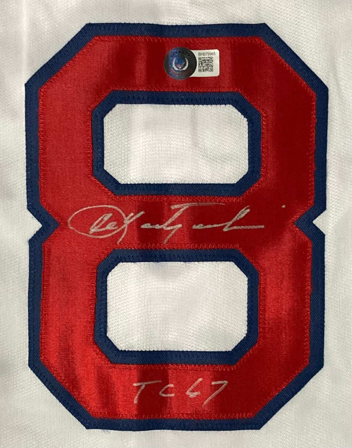 Carl Yastrzemski Boston Signed White Baseball Jersey TC 67 BAS