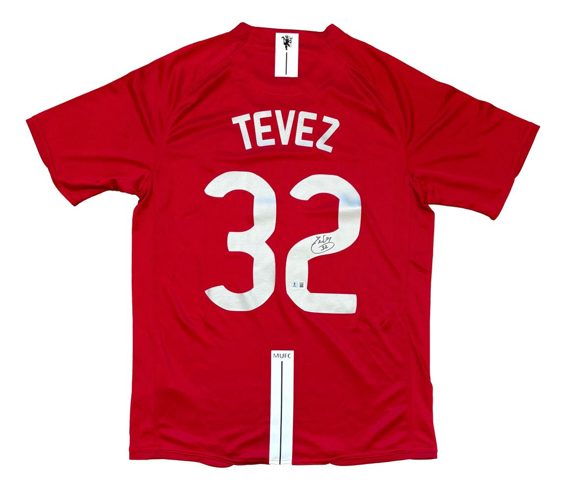 Carlos Tevez Signed Manchester United 2008 Champions League Nike Jersey BAS