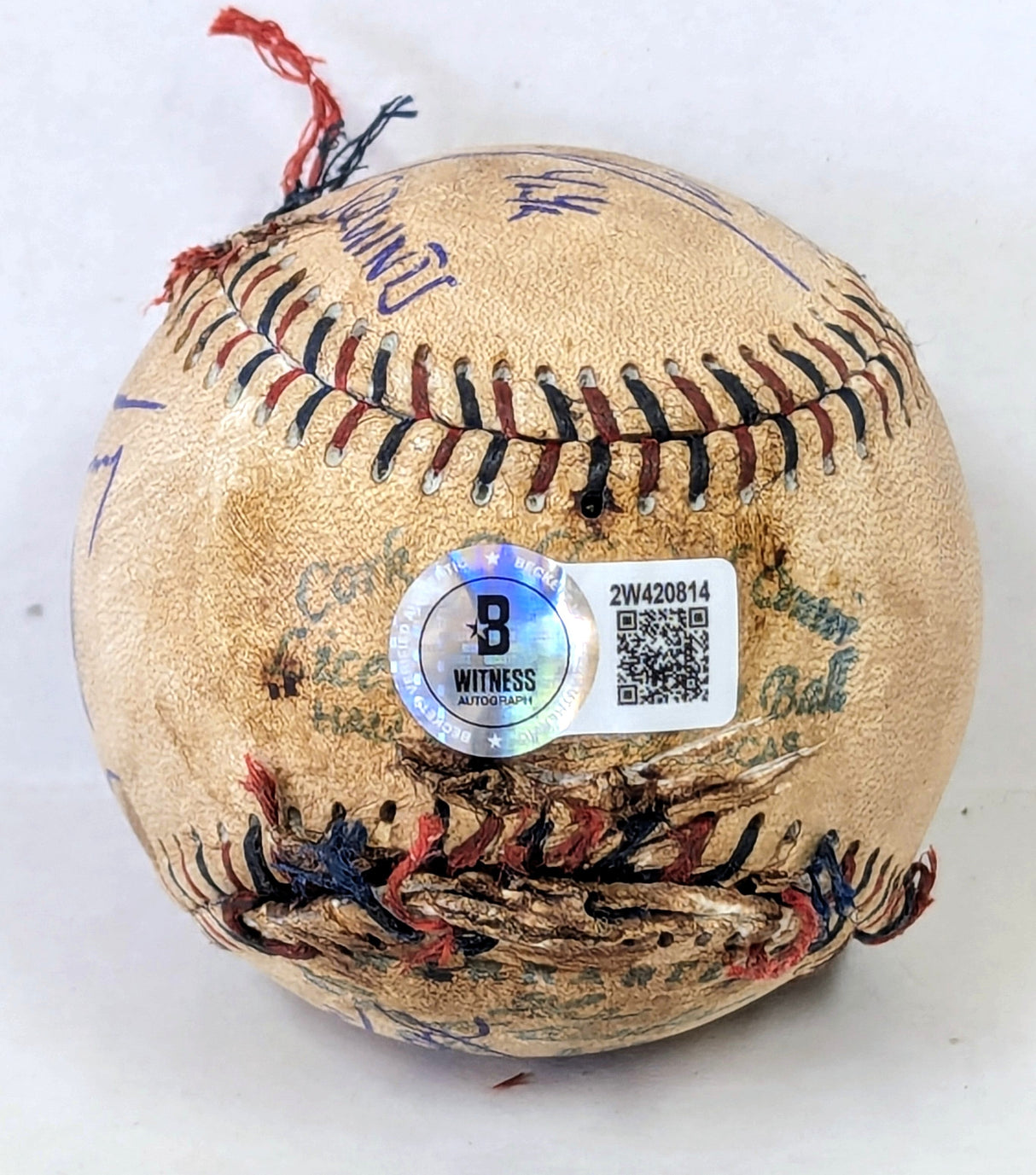Sandlot Cast Signed Custom Baseball w/8 Signatures- Beckett W Holo