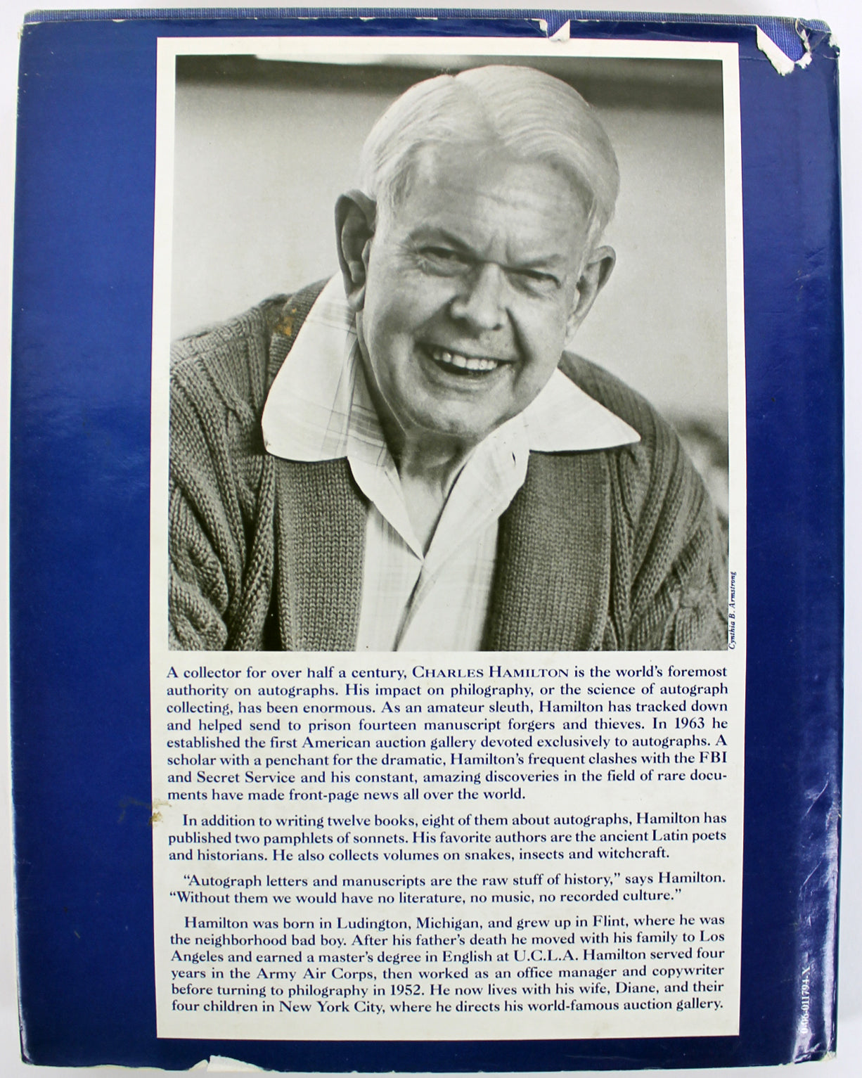 Charles Hamilton Signed The Signature Of America First Edition Book BAS #B91398