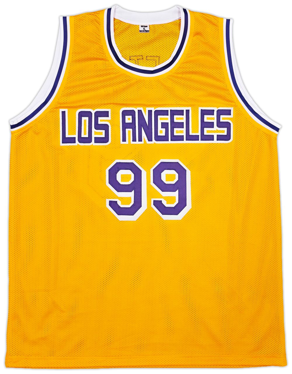 Chevy Chase Signed Los Angeles Yellow Fletch Basketball Jersey BAS