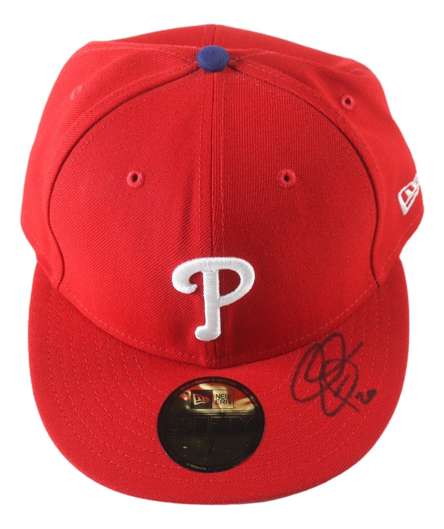 Chase Utley Signed Philadelphia Phillies New Era Fitted Hat PSA Hologram - Sports Integrity