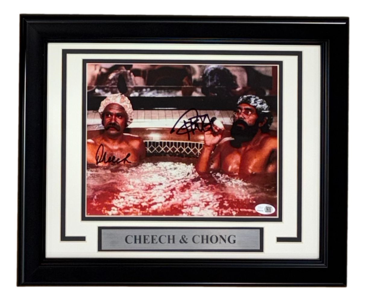 Cheech & Chong Signed Framed 8x10 Up In Smoke Photo JSA QR