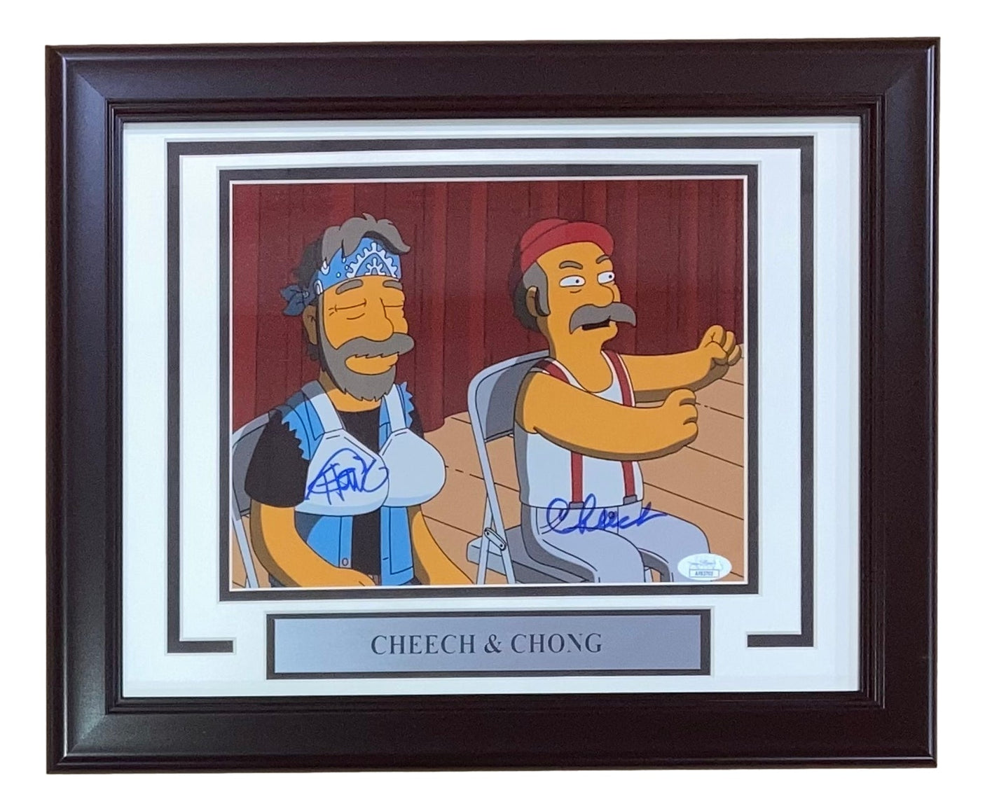 Cheech & Chong Signed Framed 8x10 The Simpsons Photo JSA