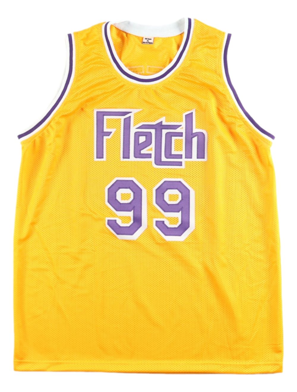 Chevy Chase Signed Los Angeles Yellow Fletch Basketball Jersey JSA Hologram