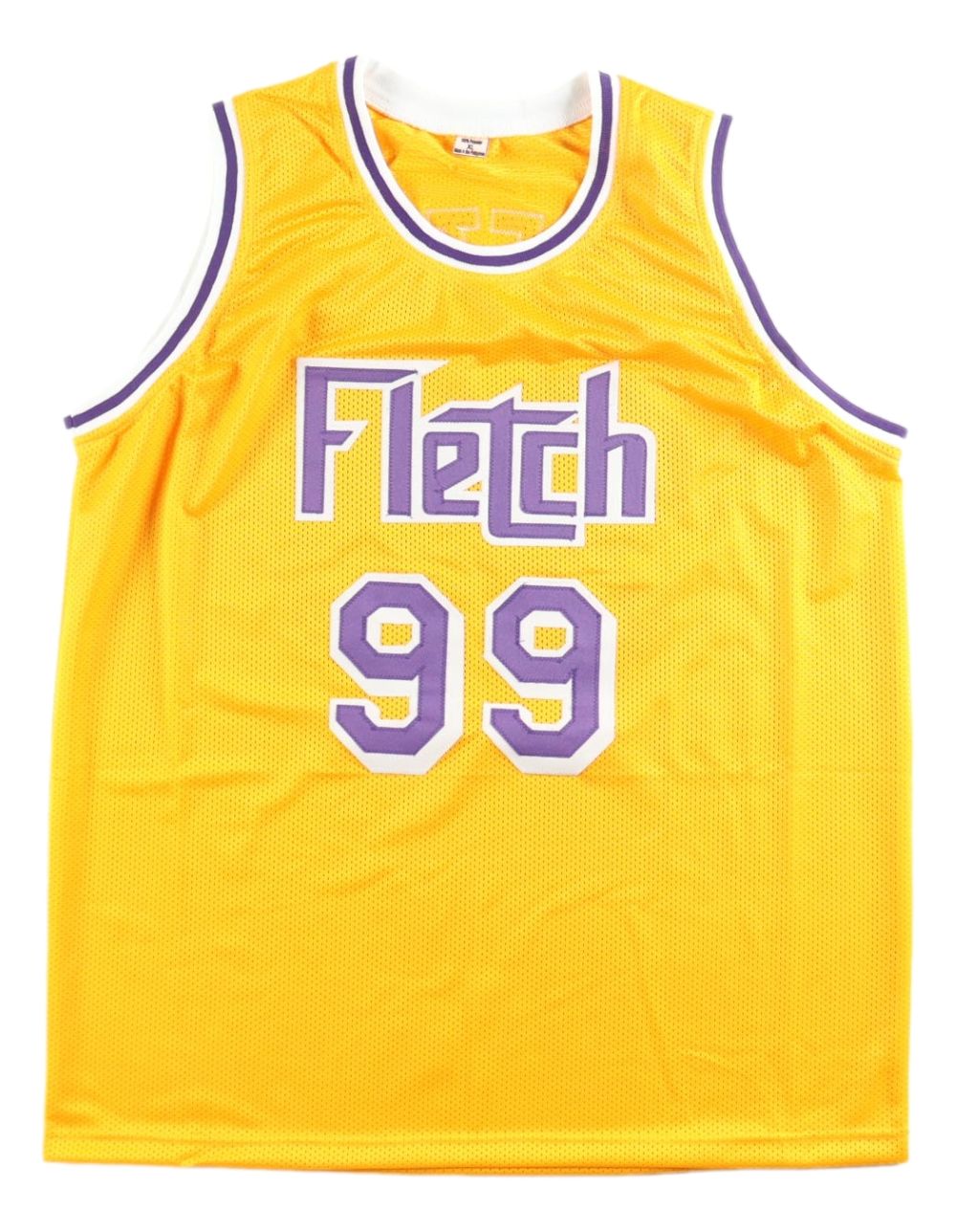 Chevy Chase Signed Los Angeles Yellow Fletch Basketball Jersey JSA QR Hologram