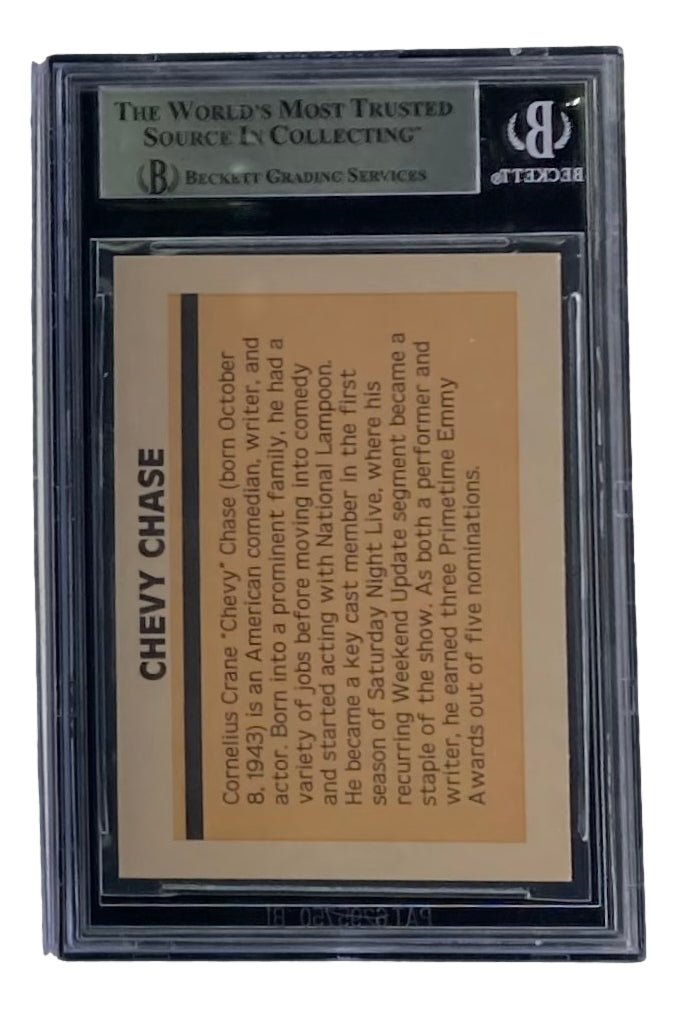 Chevy Chase Signed Slabbed Saturday Night Live Weekend Update Trading Card BAS - Sports Integrity