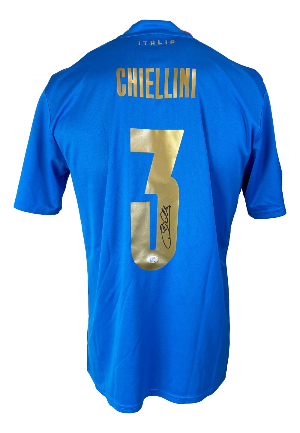 Giorgio Chiellini Signed Italy Blue Puma Soccer Jersey 2 PSA/DNA