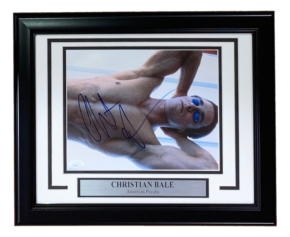 Christian Bale Signed Framed 8x10 American Psycho Photo JSA