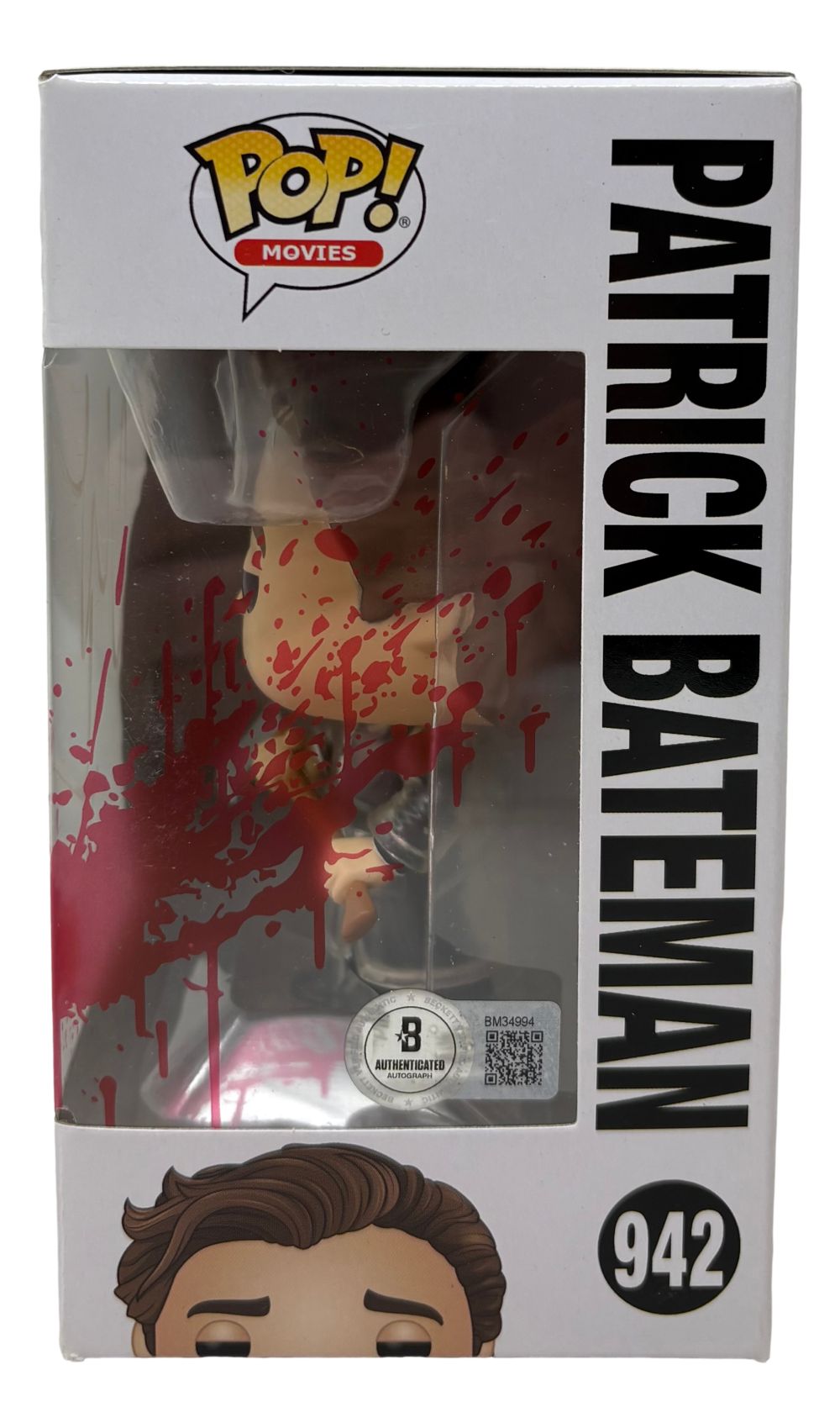 Christian Bale Signed American Psycho Funko Pop #942 BAS