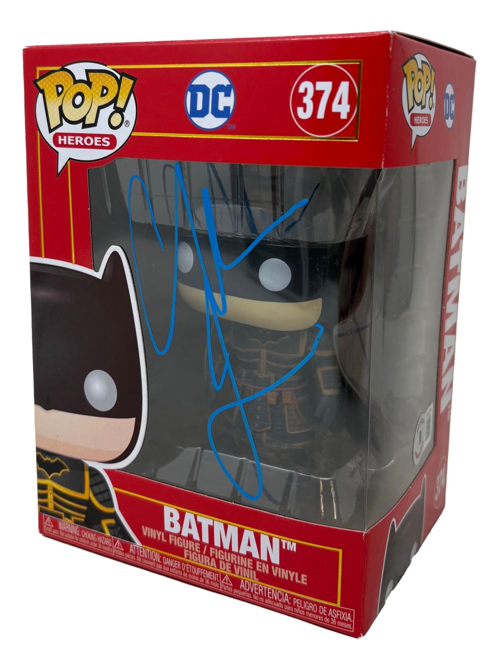 Christian Bale Signed Batman Funko Pop #374 BAS