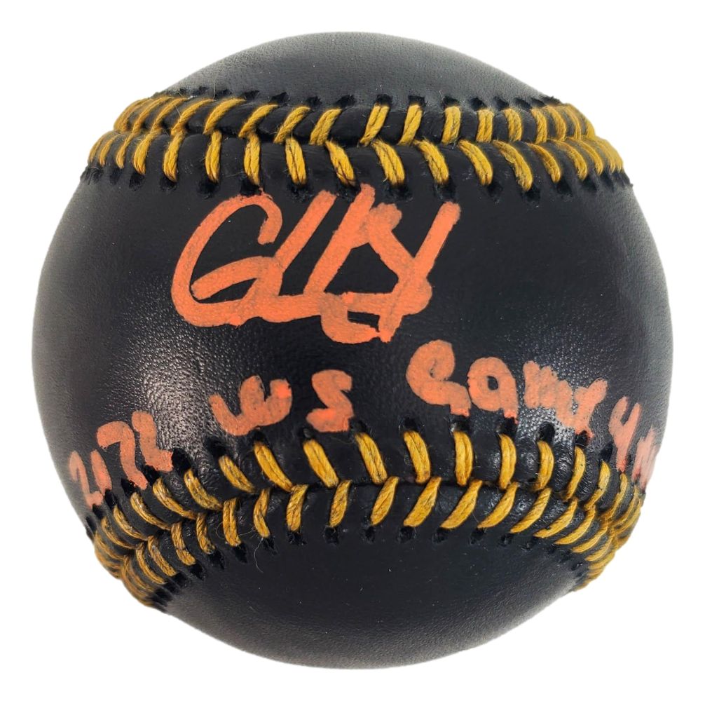 Christian Javier Astros Signed Official Black Leather MLB Baseball No Hitter BAS