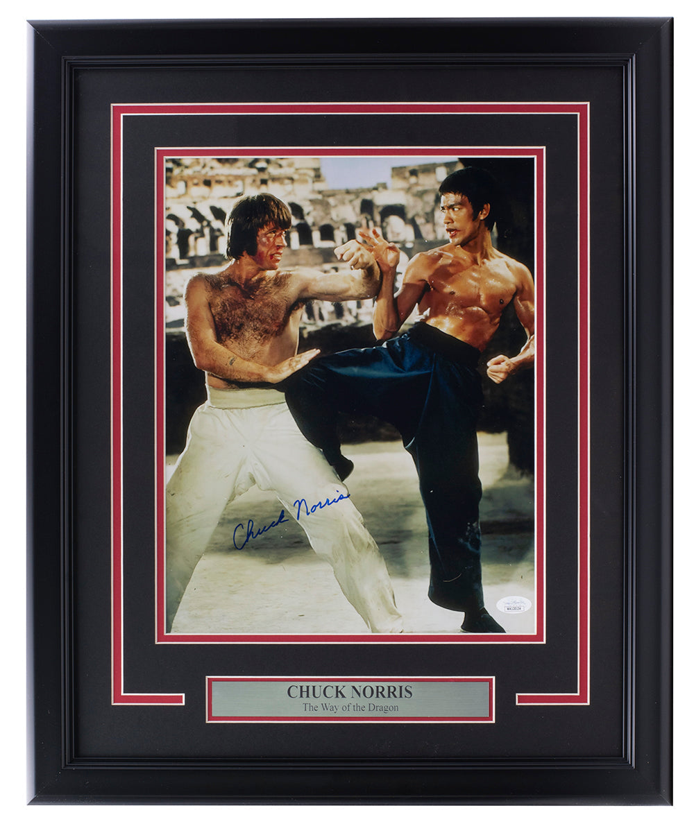 Chuck Norris Signed Framed 11x14 The Way of the Dragon Photo JSA ITP Sports Integrity