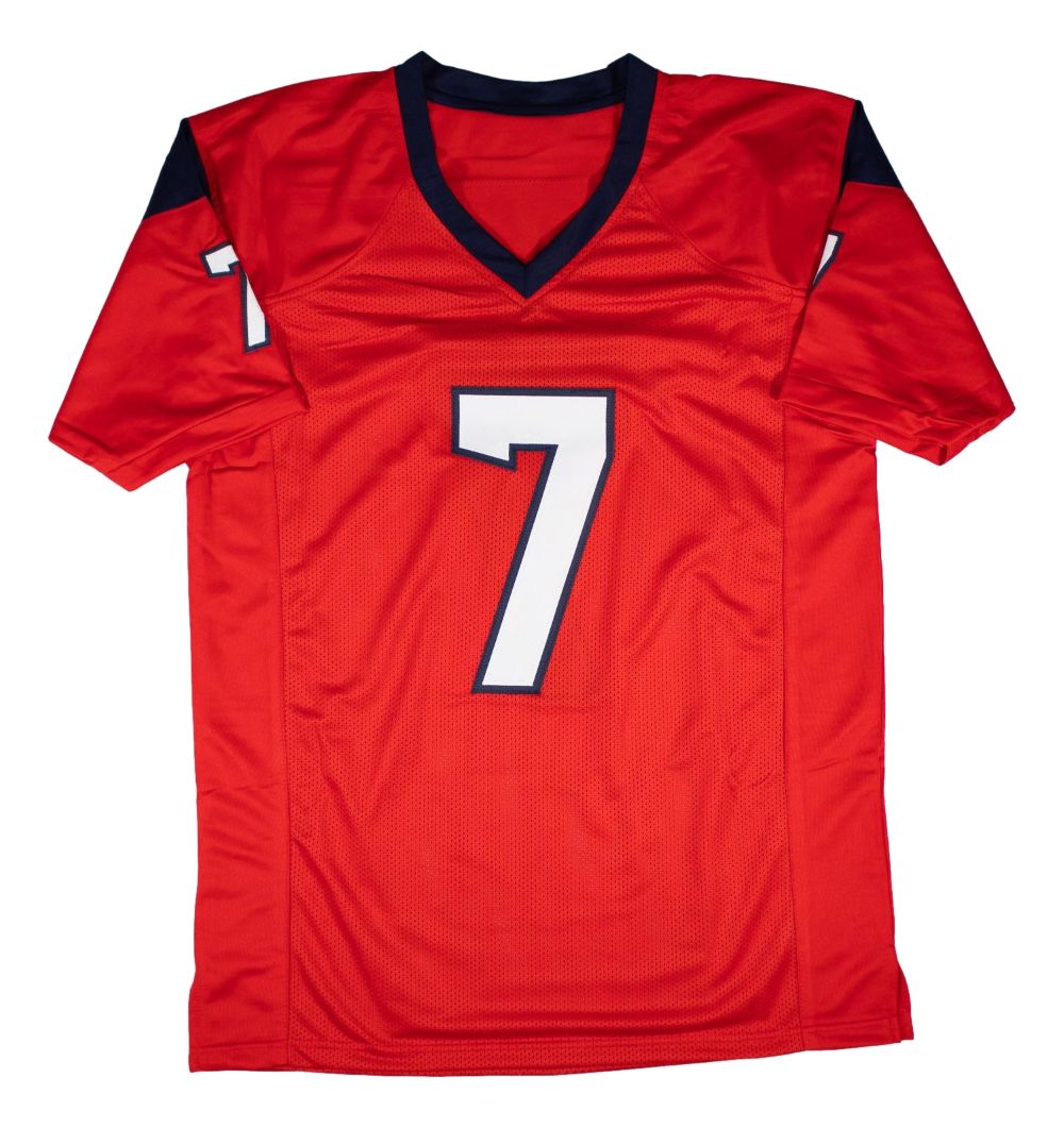 CJ Stroud Houston Signed Red Football Jersey BAS