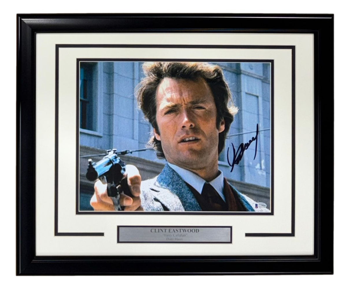 Clint Eastwood Signed Framed 8x10 Dirty Harry Photo BAS
