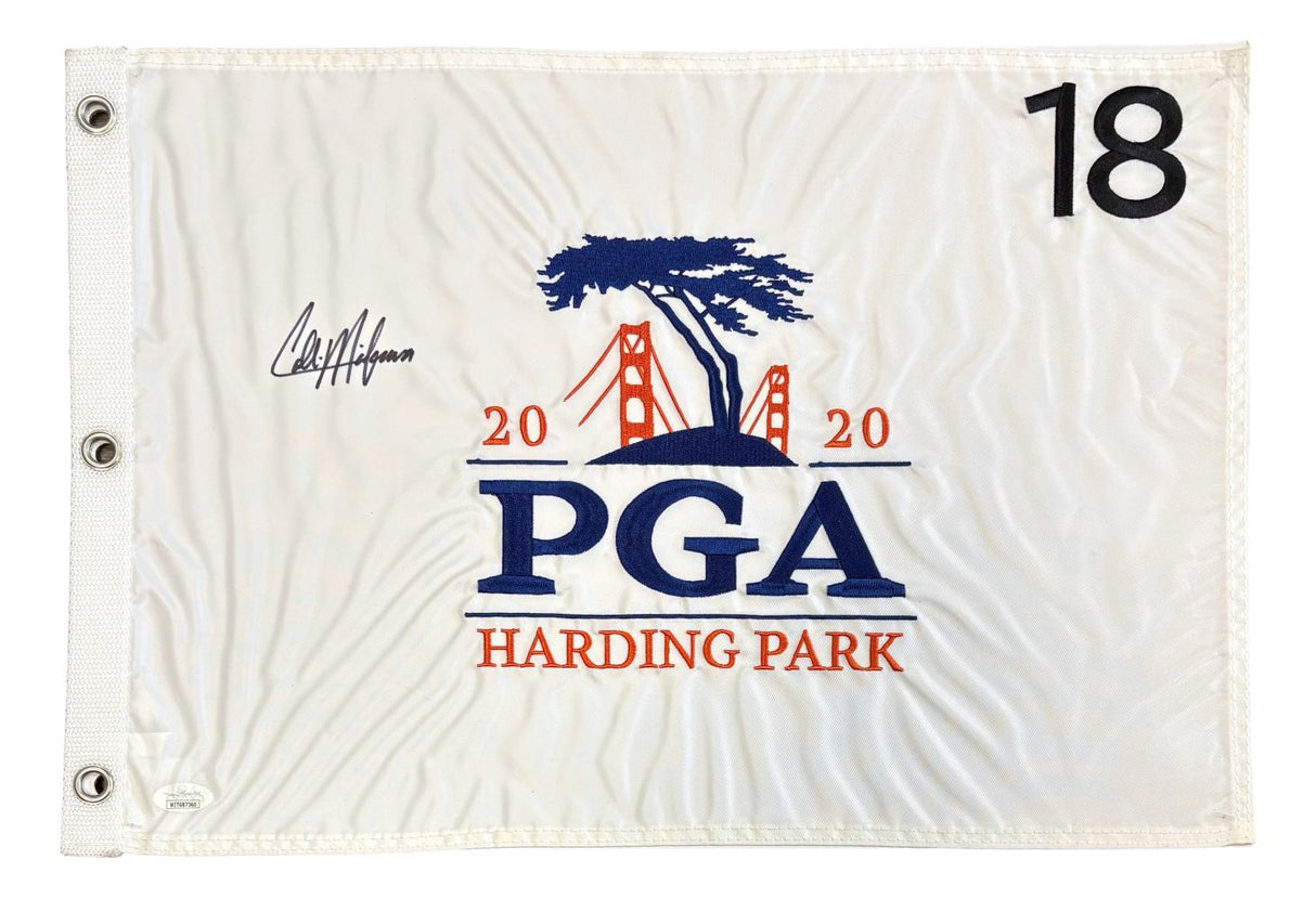 Collin Morikawa Signed FULL SIGNATURE 2020 PGA Championship Golf Flag JSA