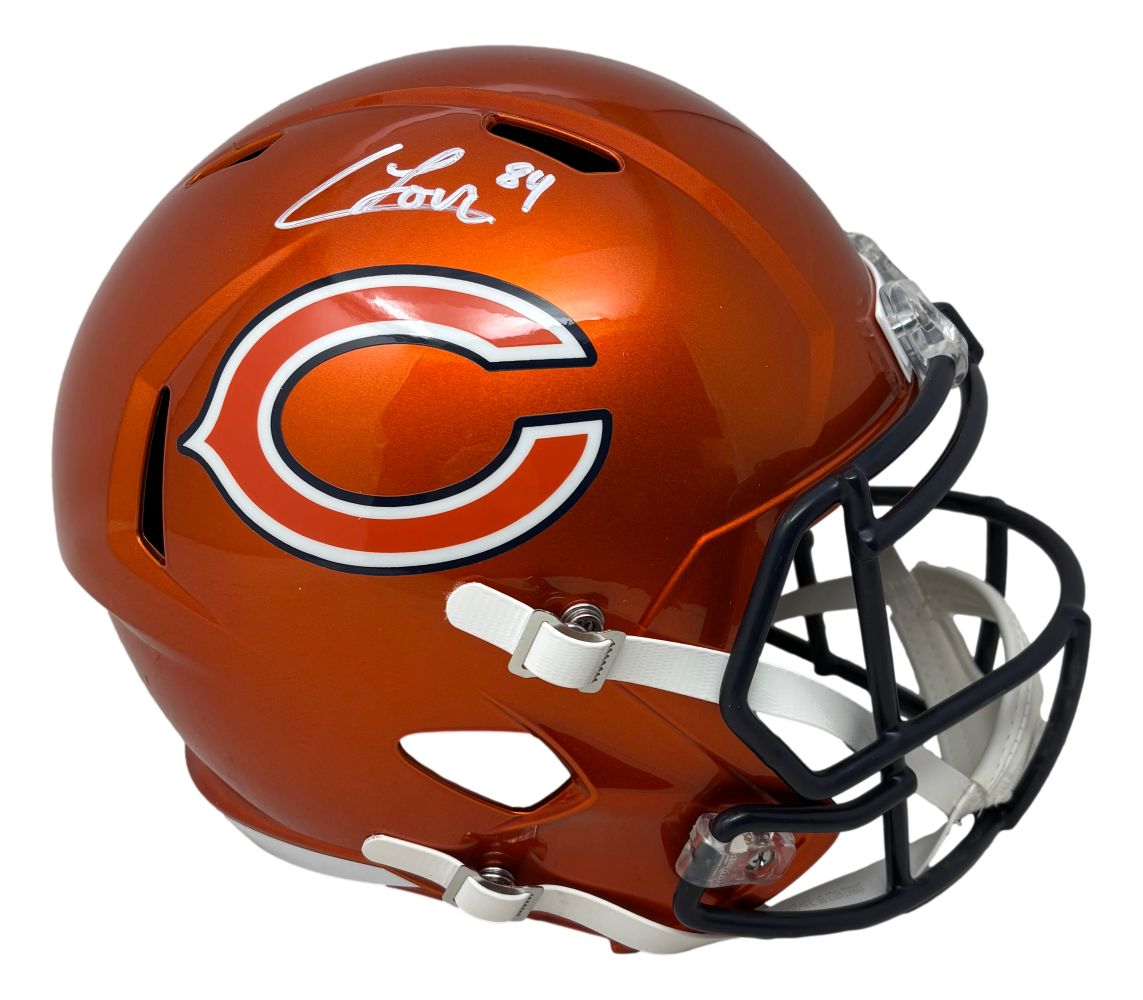 Colston Loveland Signed Chicago Bears Full Size Flash Speed Replica Helmet BAS