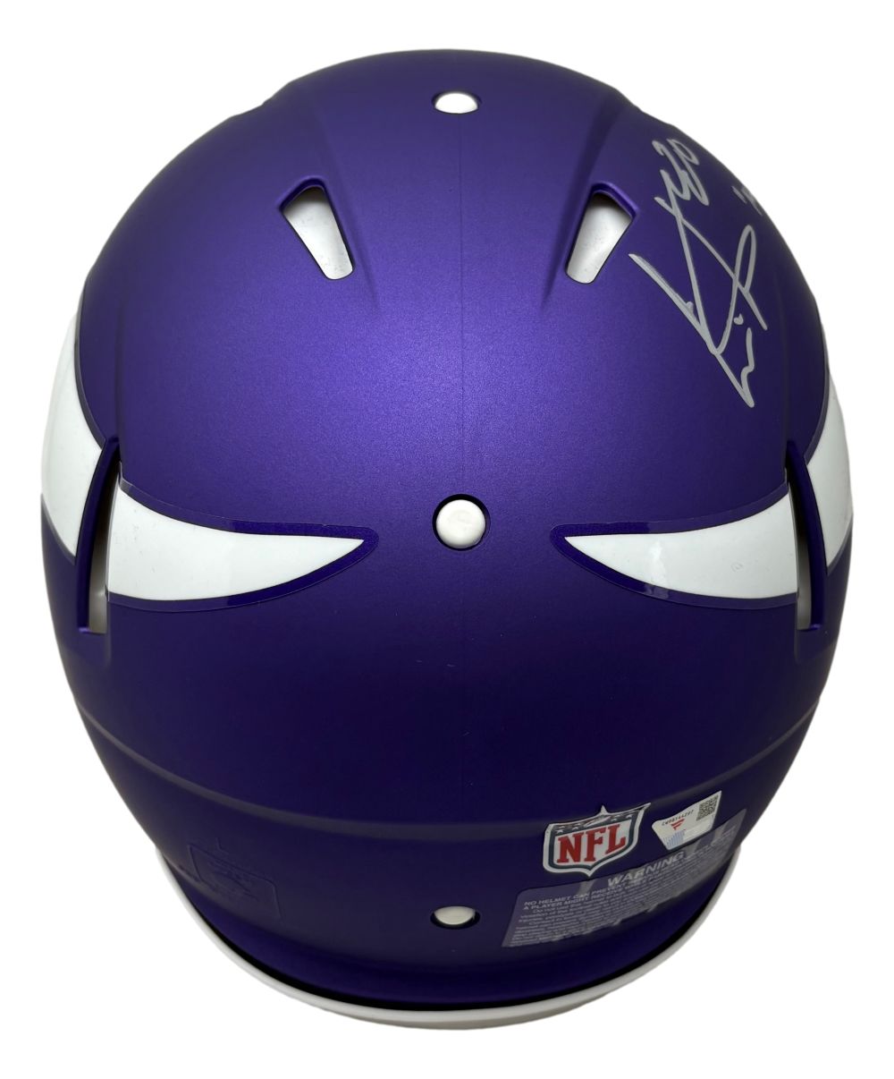 Cris Carter Signed Vikings FS Auth Speed Helmet All I Do Is Catch TDs Fanatics