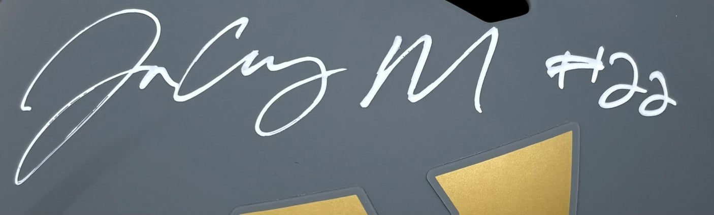 Jacory Croskey-Merritt Signed Commanders Full Size Rave Replica Speed Helmet BAS