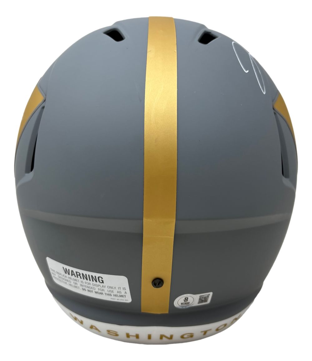 Jacory Croskey-Merritt Signed Commanders Full Size Rave Replica Speed Helmet BAS