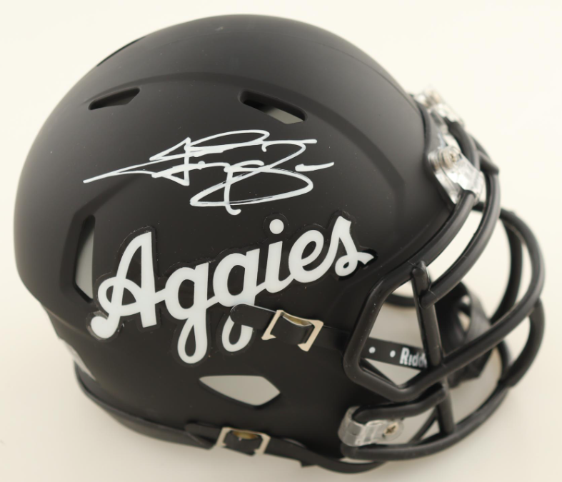 Johnny Manziel Signed Texas A&M Aggies Script Mini Helmet - Beckett