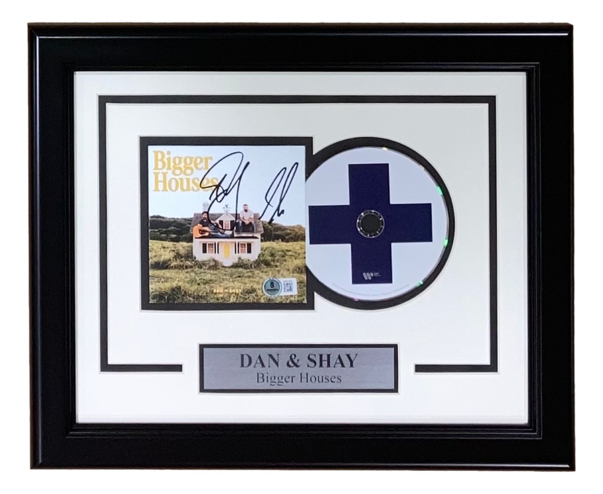 Dan & Shay Signed Framed Bigger Houses CD Insert BAS