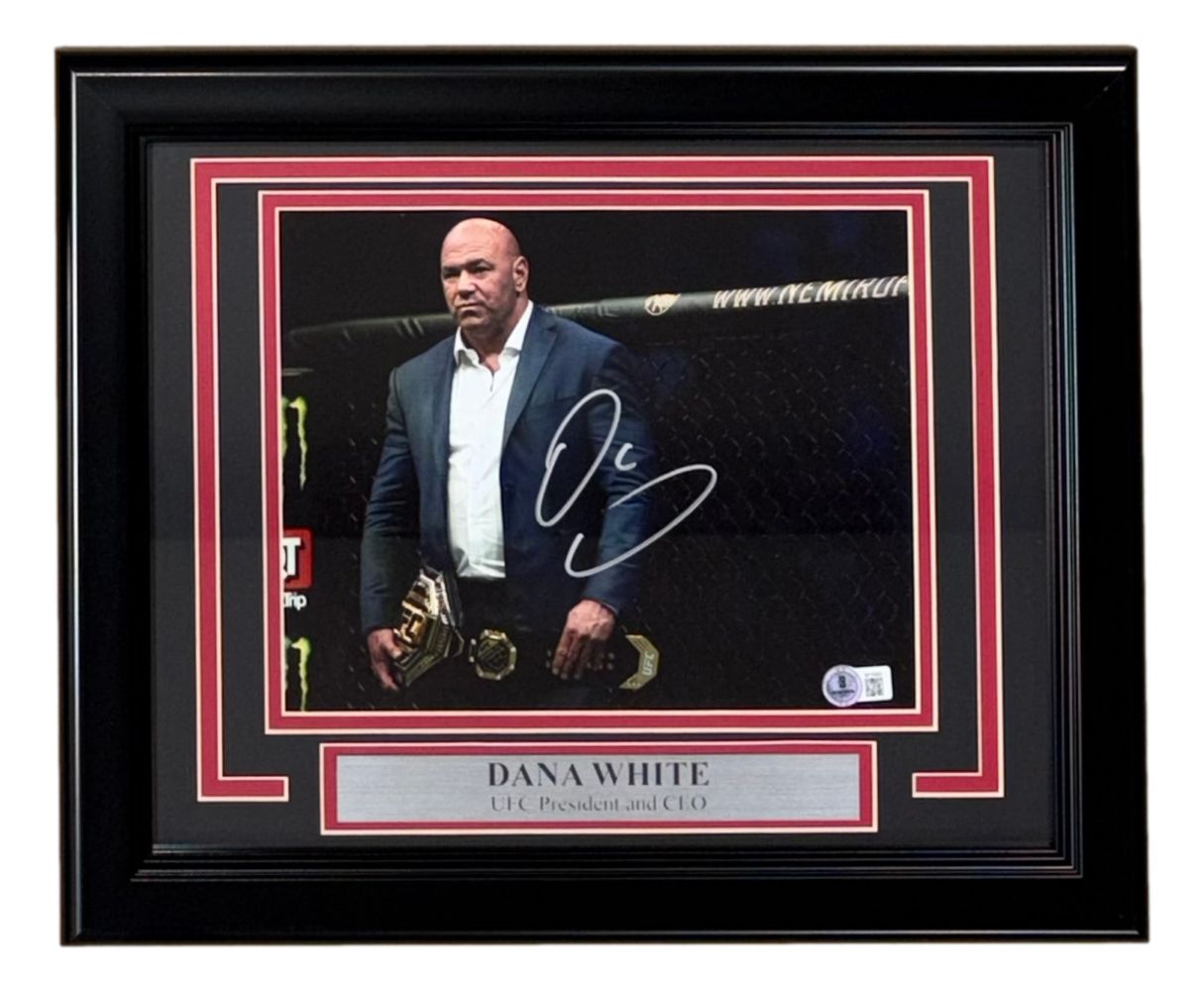 Dana White Signed Framed 8x10 MMA Photo BAS