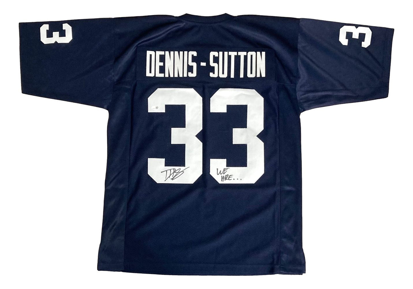 Dani Dennis-Sutton Penn State Signed Blue Football Jersey We Are JSA QR Holo
