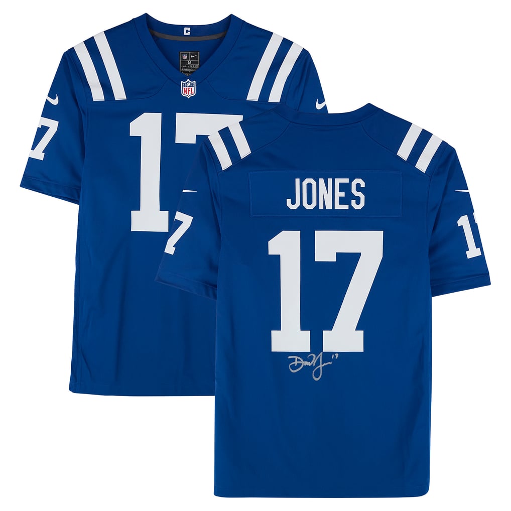Daniel Jones Autographed Indianapolis Colts Royal Blue Nike Game Jersey Fanatics
