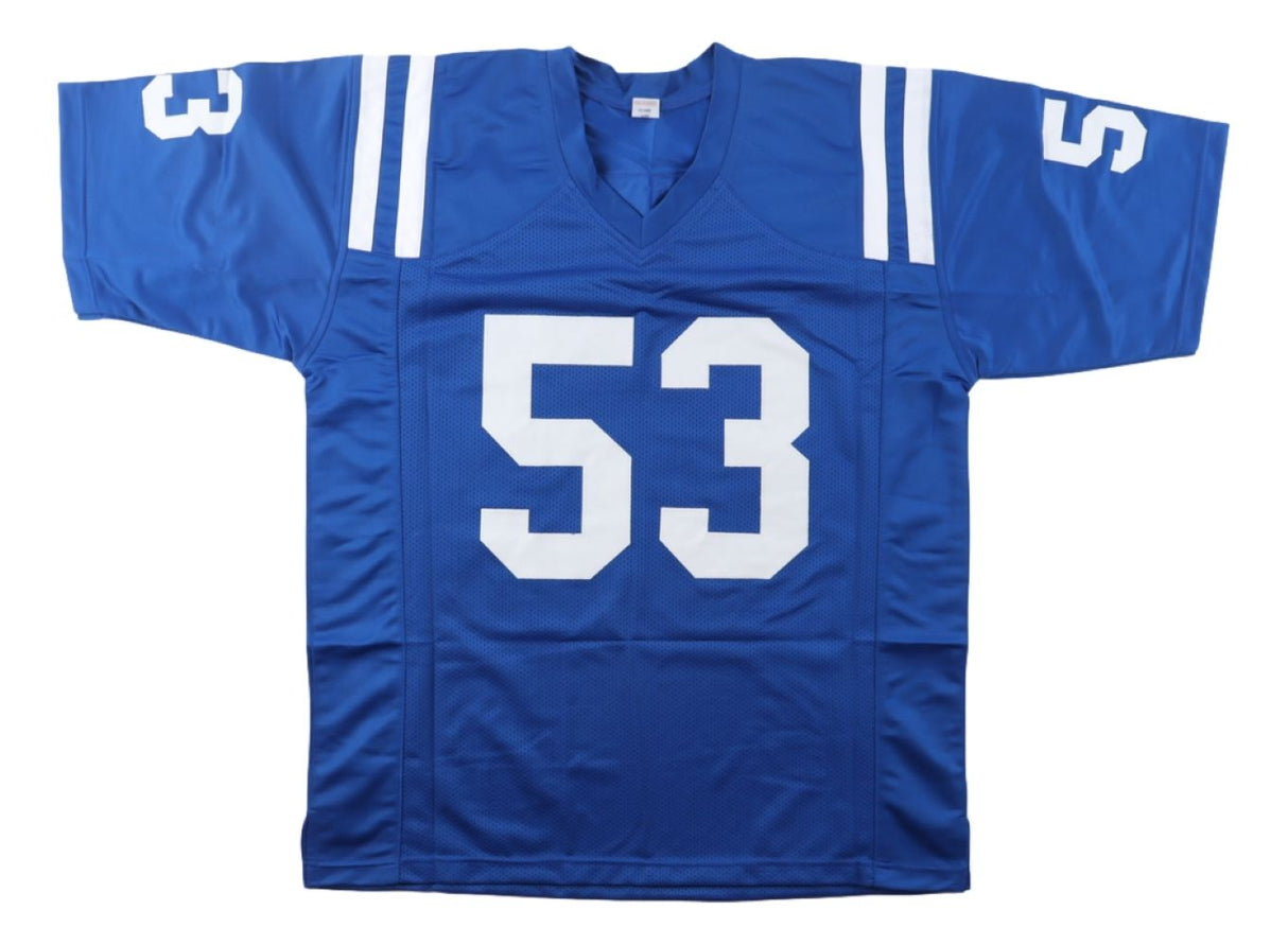 Darius Leonard Indianapolis Signed Blue Football Jersey BAS